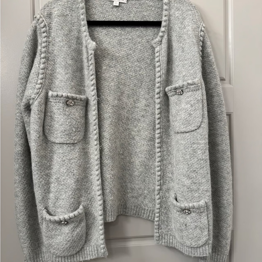 J. Crew Light Gray Women's Cardigan with Pockets